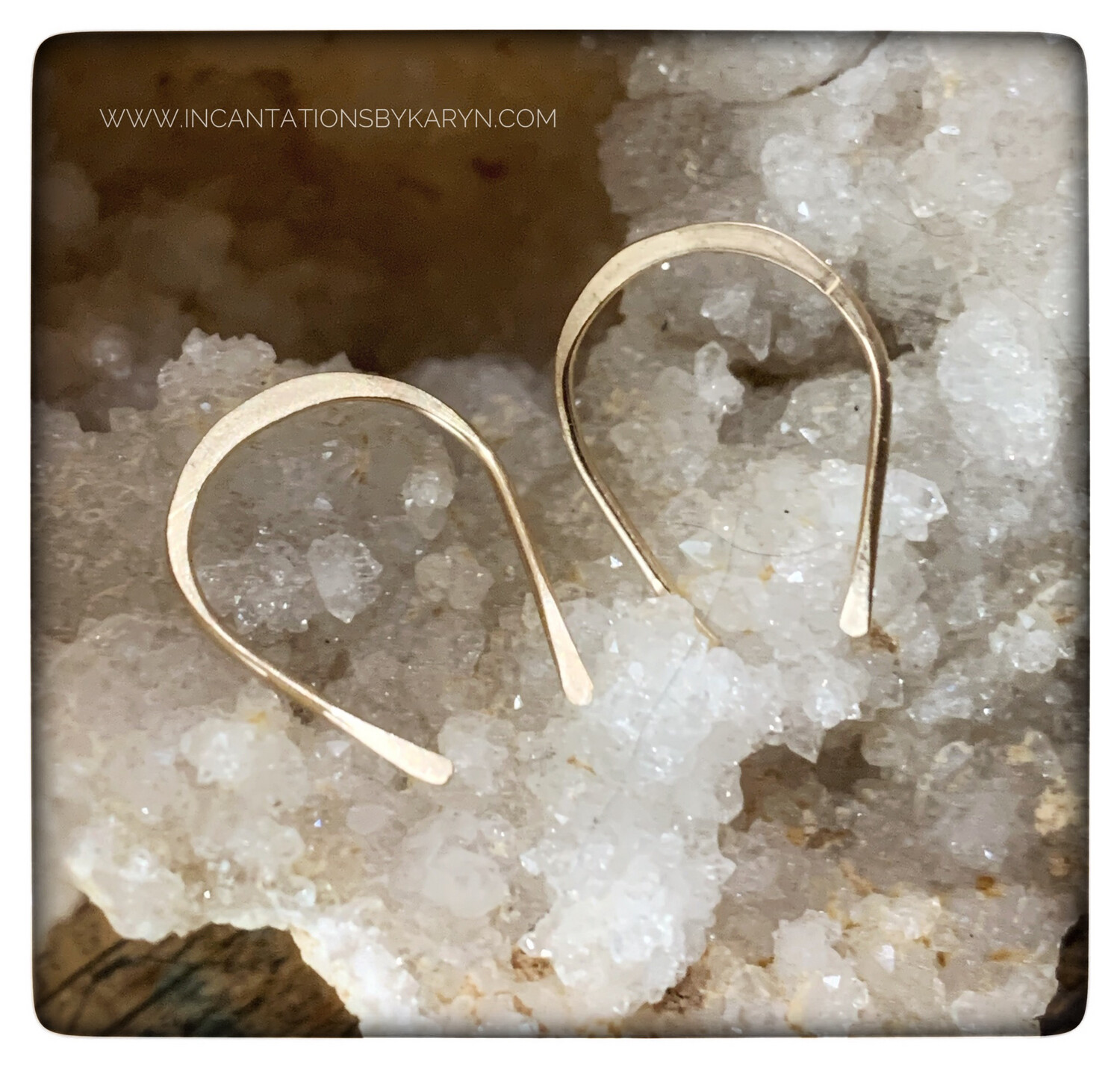 Gold or sterling silver horseshoe earrings