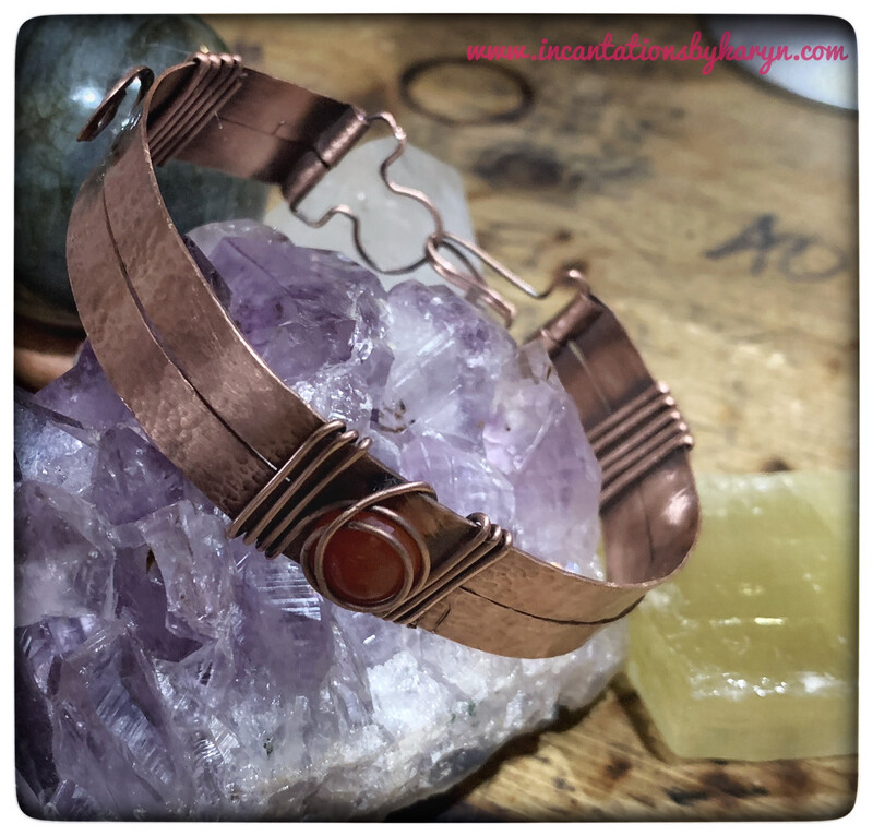 Copper cuff bracelet (w/clasp)