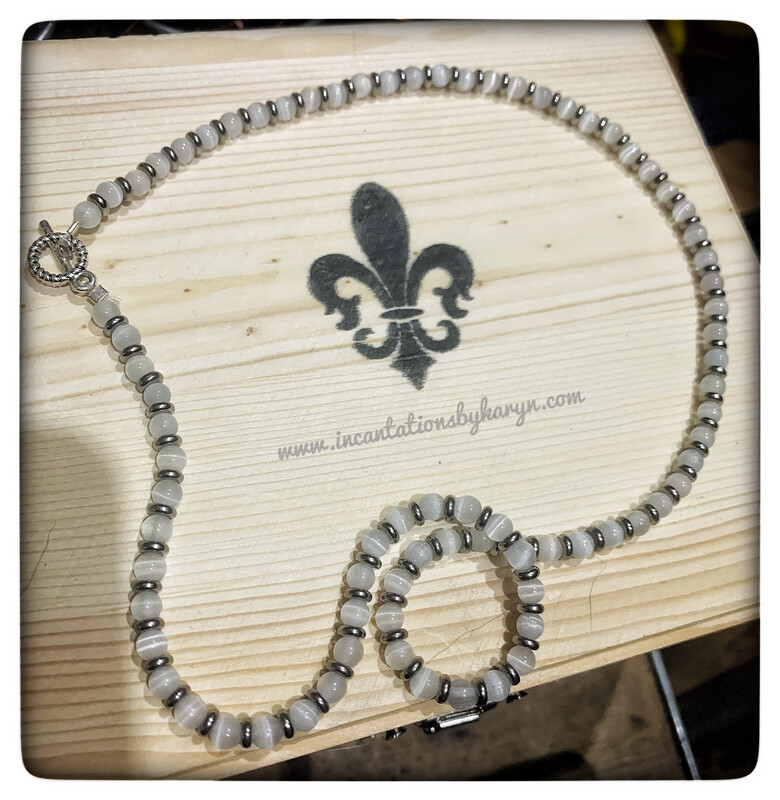 Selenite and Sterling Silver choker