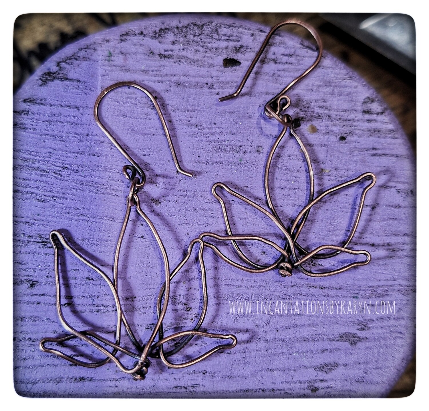 Lotus flower earrings