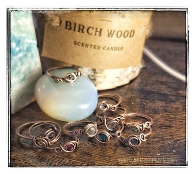 Swarovski crystal copper rings