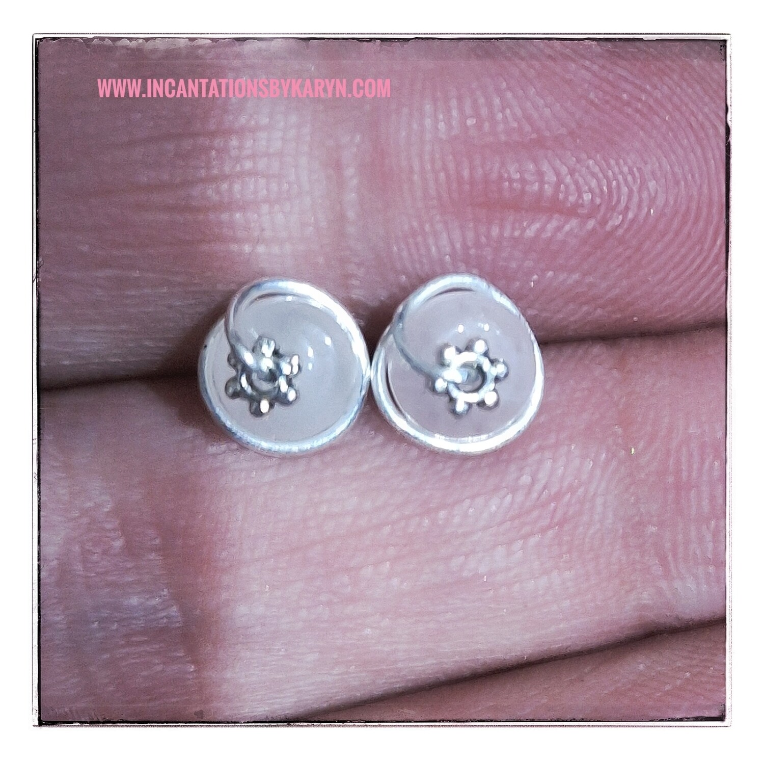Rose Quartz Sterling Silver Earrings