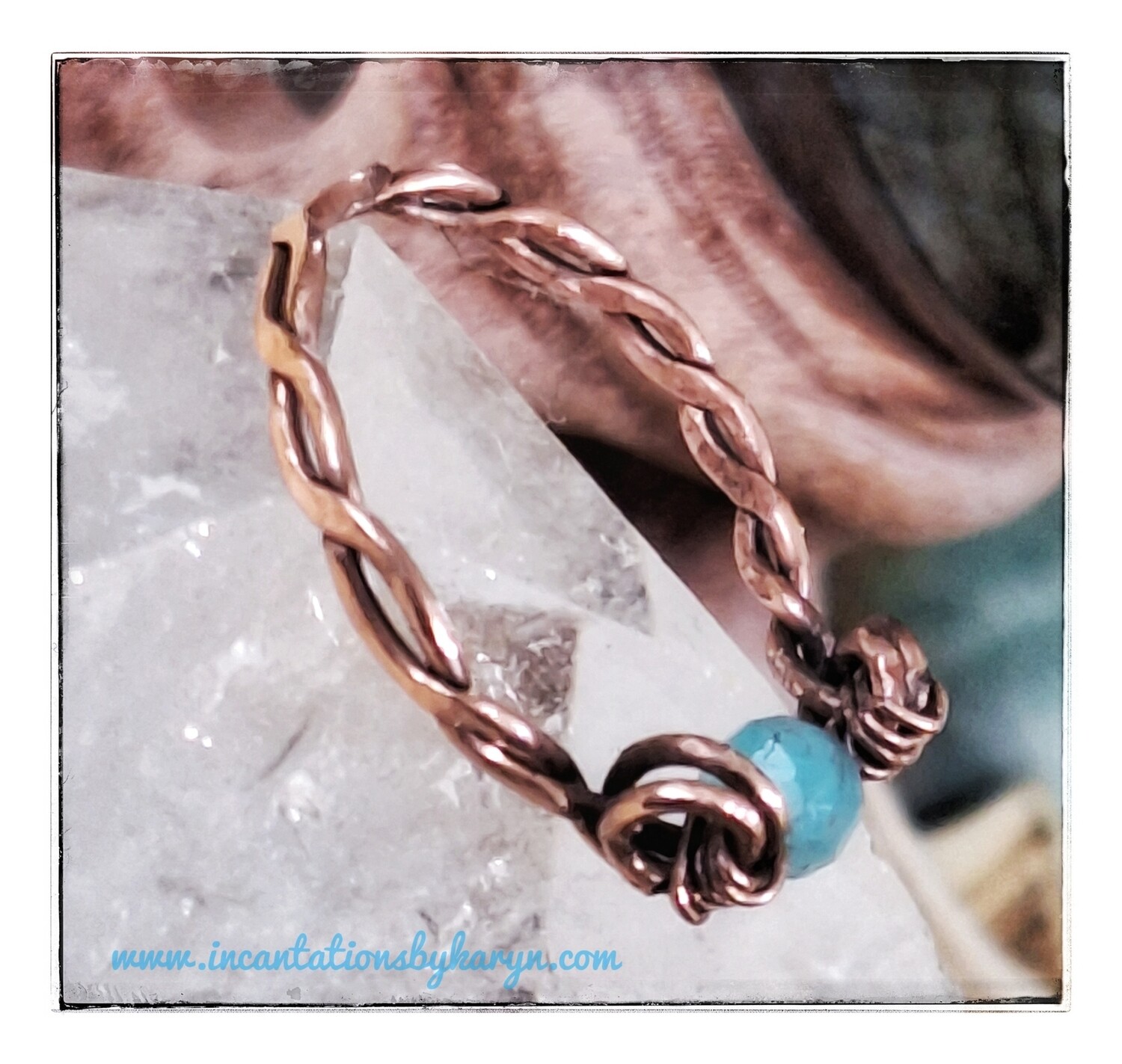 Braided Ring w/gemstones