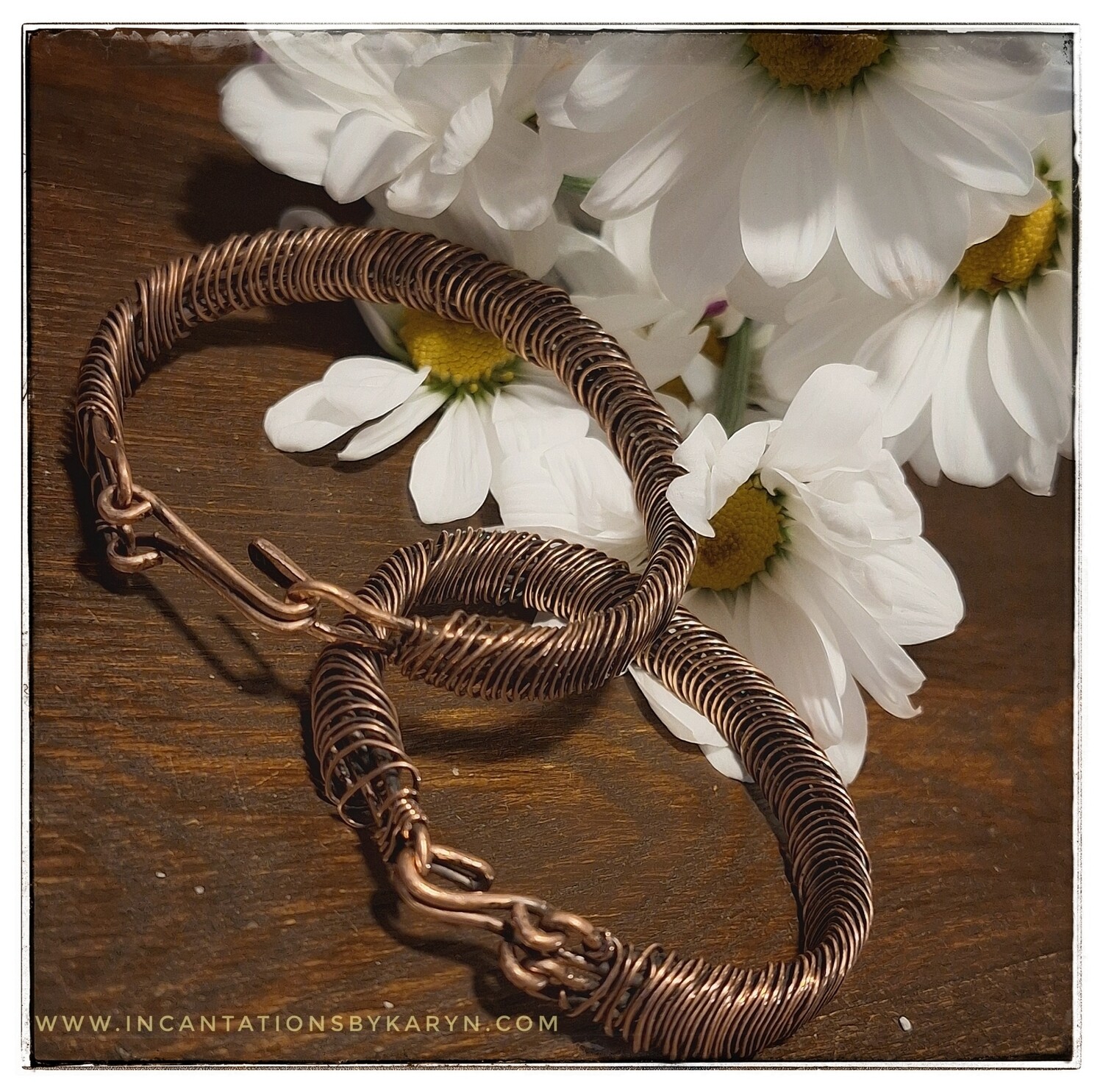 Copper, unisex slinky bracelets