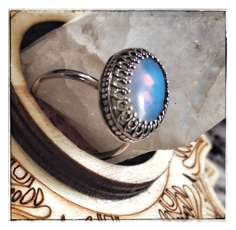 Opalite bezel ring