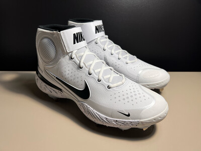 Nike Alpha Huarache Elite 3 Mid Baseball Cleat - CV3550 105 Mens SZ 13 White / Black