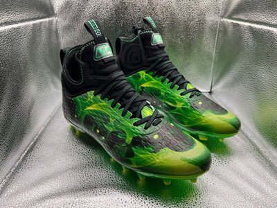 Under Armour Spotlight Green Slime football cleats Size 11.5