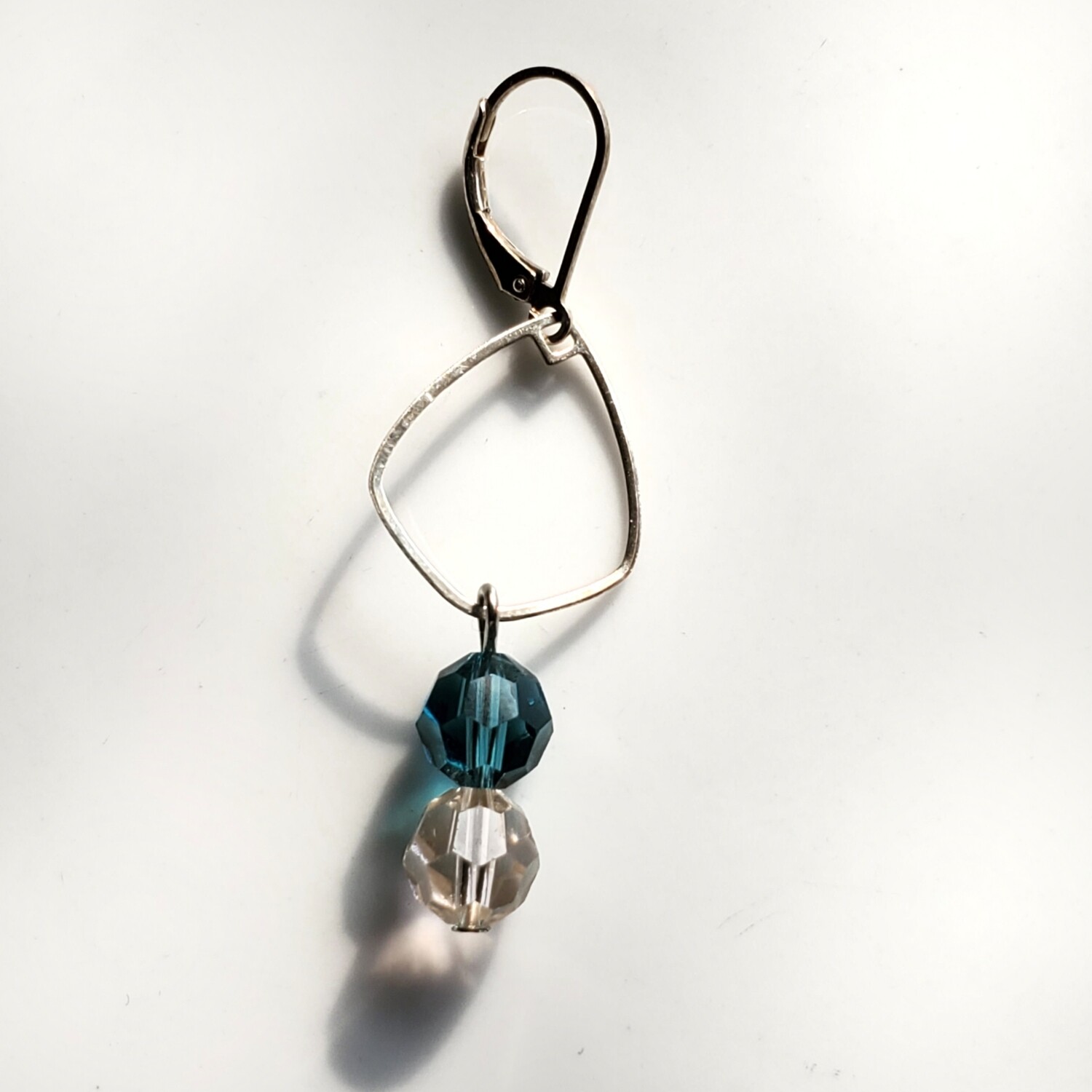 Sterling silver dangle earrings with Swarovski Crystal beads