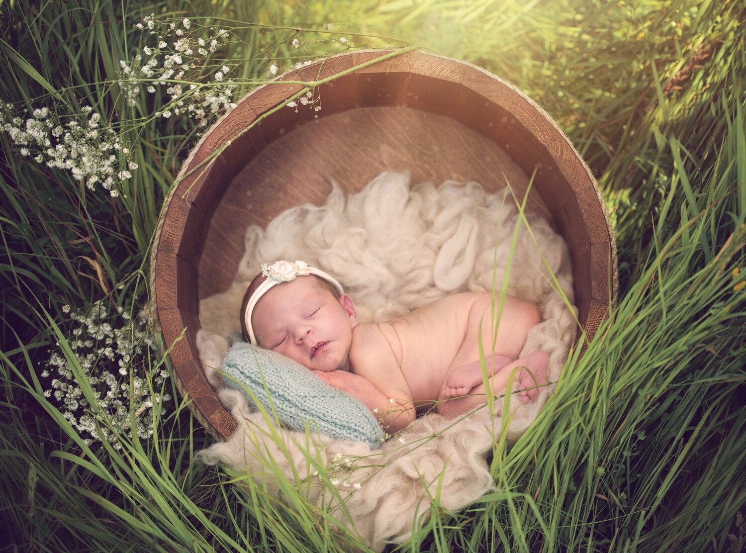 Newborn Digital Backdrop - Outside Spring Grass