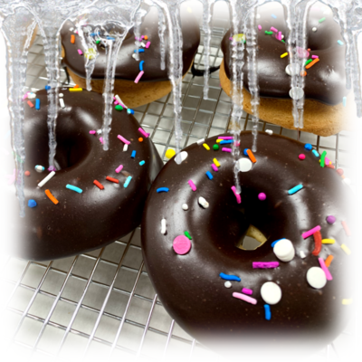 ​Frozen Chocolate Frosted Cake Donuts (Individual)