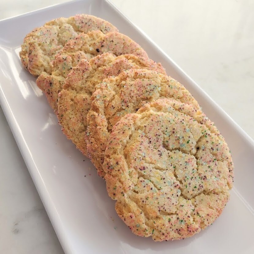 Pastel Sparkling Sugar Cookies (Half Dozen)