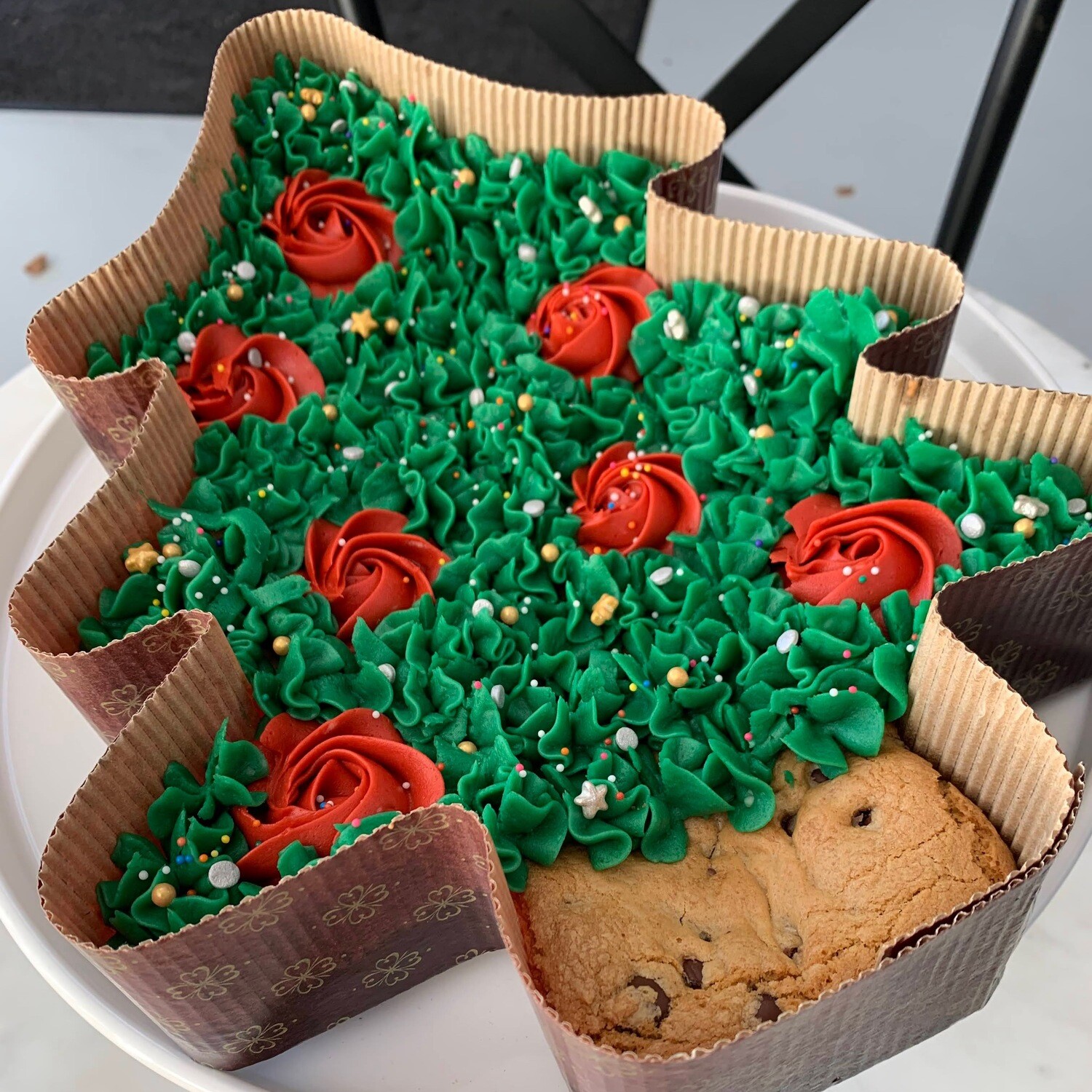 Christmas Tree Cookie Cake (DF available)