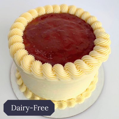 Strawberry Vanilla Cake (Dairy-Free)