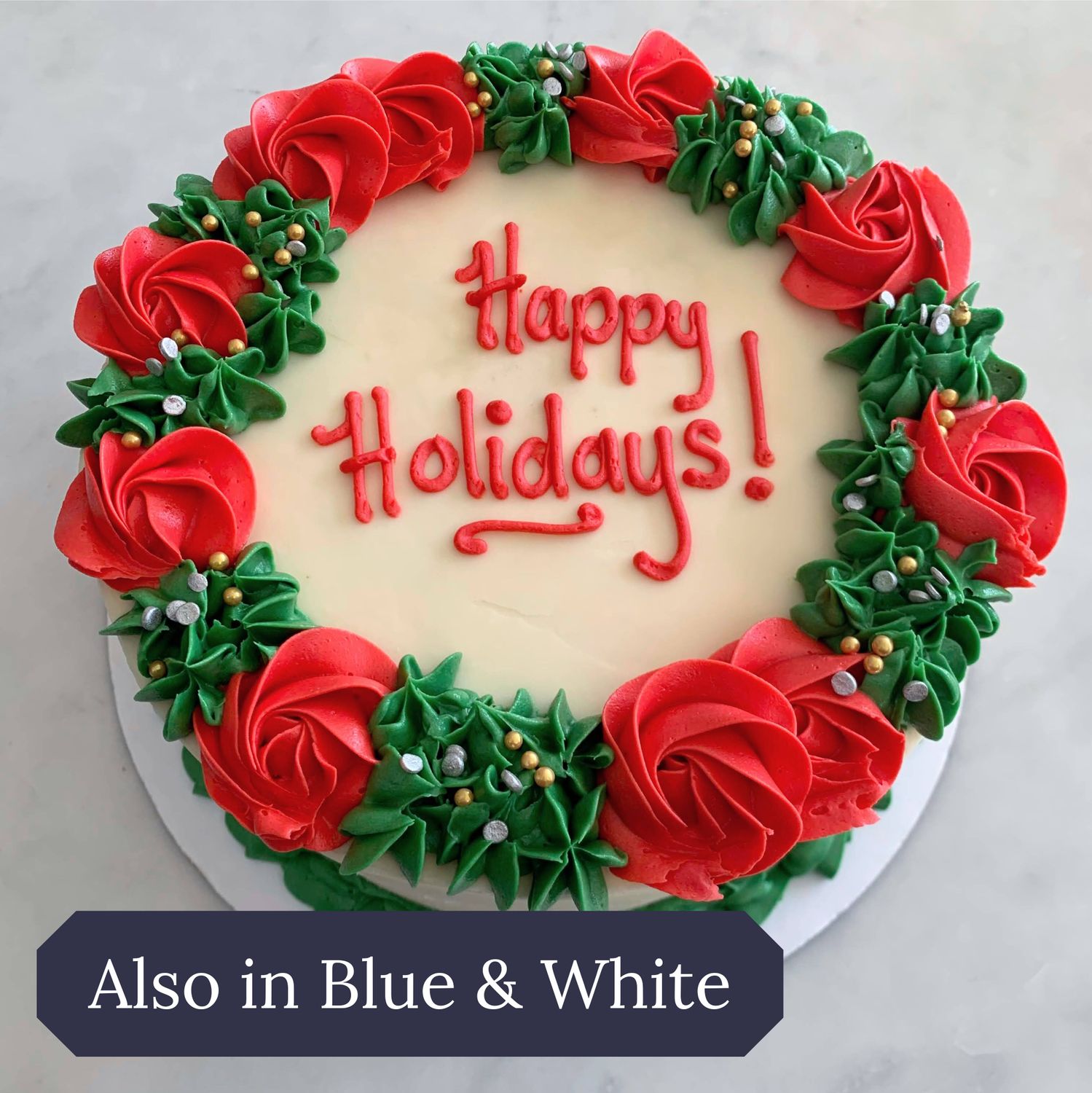 6" Holiday Wreath Cake Cake (DF Available)