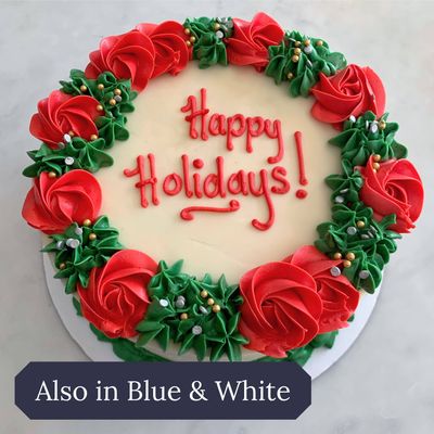 10" Holiday Wreath Cake Cake (DF Available)