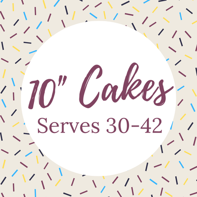 10" Dairy-Free Cakes (Serves 30-42)
