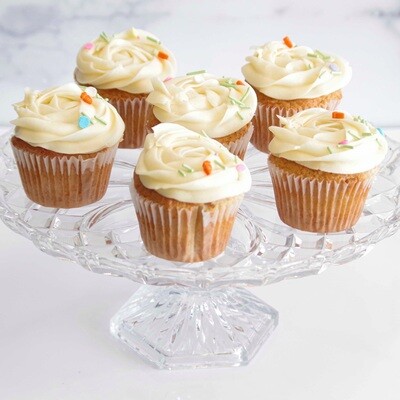 Carrot Cake Cupcakes (Half Dozen) (DF Available)