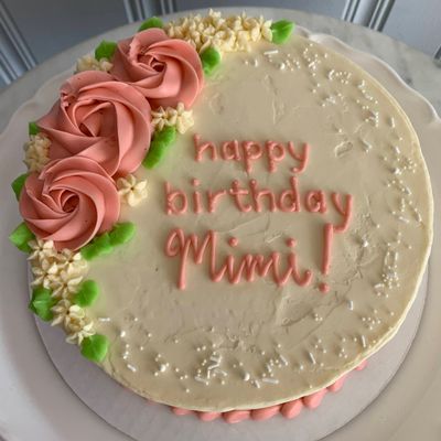 6" Floral Cake Cake (Serves 6-10)