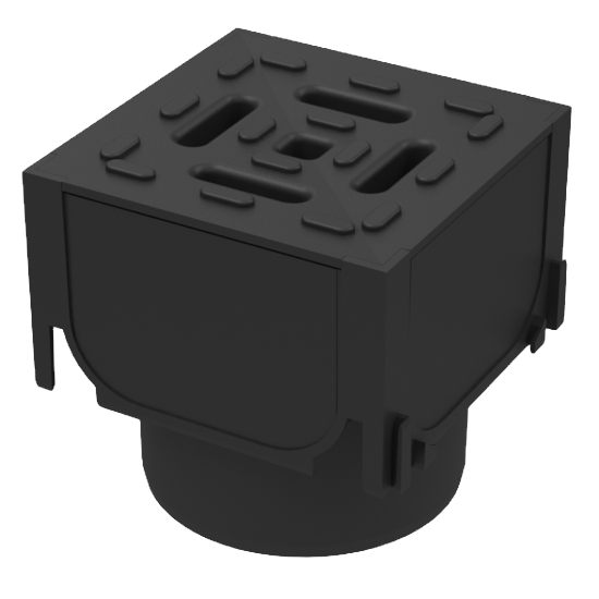 ACO HexDrain Plastic Channel Drainage Corner Unit &amp; Vertical Outlet - 19559