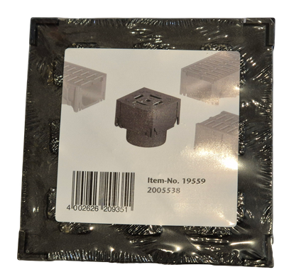 ACO HexDrain Plastic Channel Drainage Corner Unit &amp; Vertical Outlet - 19559