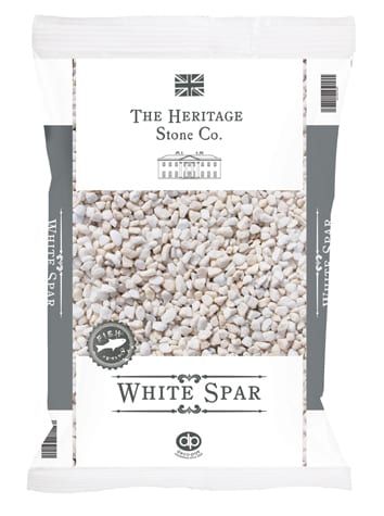 10mm White Spar Gravel (20KG Mini Bag)