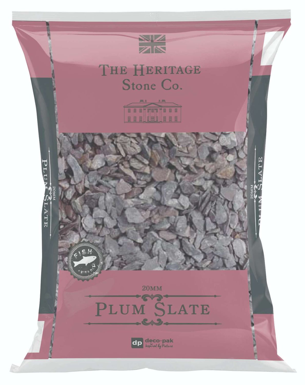 20mm Plum Slate Chippings - 20KG Bag