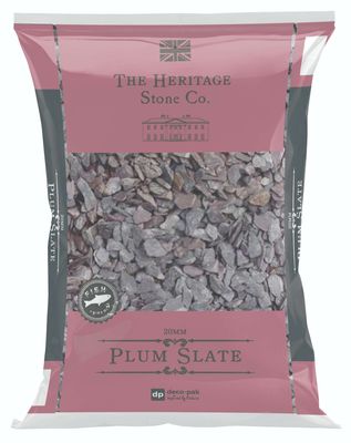 20mm Plum Slate Chippings - 20KG Bag