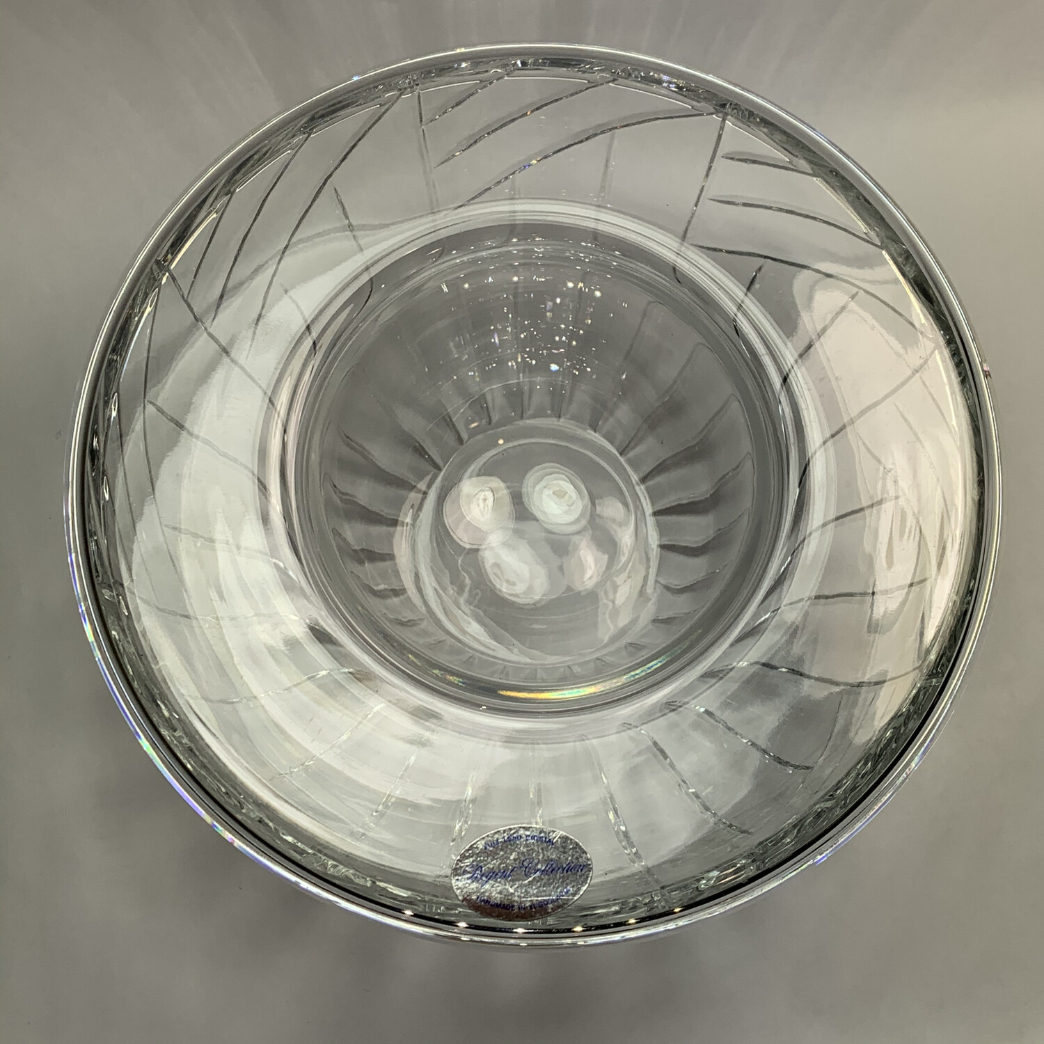 Rogaska Cut Crystal Bowl with Caviar Serving Concave Ice Lid Vintage Hand Made in Yugoslavia