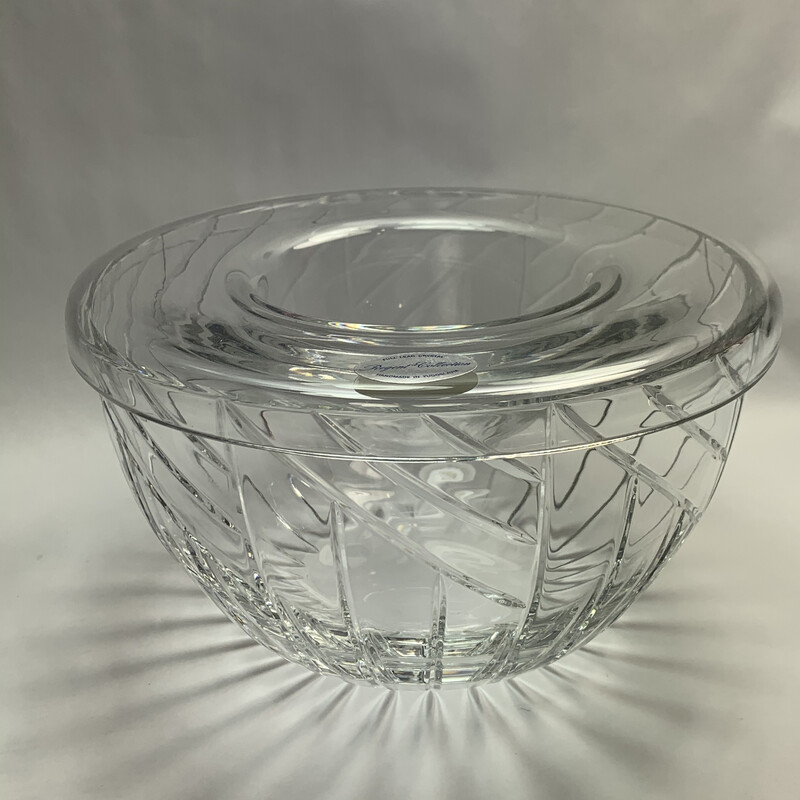 Rogaska Cut Crystal Bowl with Caviar Serving Concave Ice Lid Vintage Hand Made in Yugoslavia