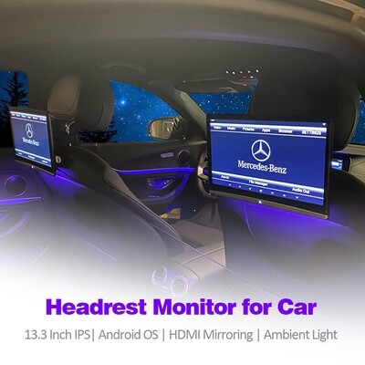 Luxury 13" Android 4K Screen Headrest Monitor Set