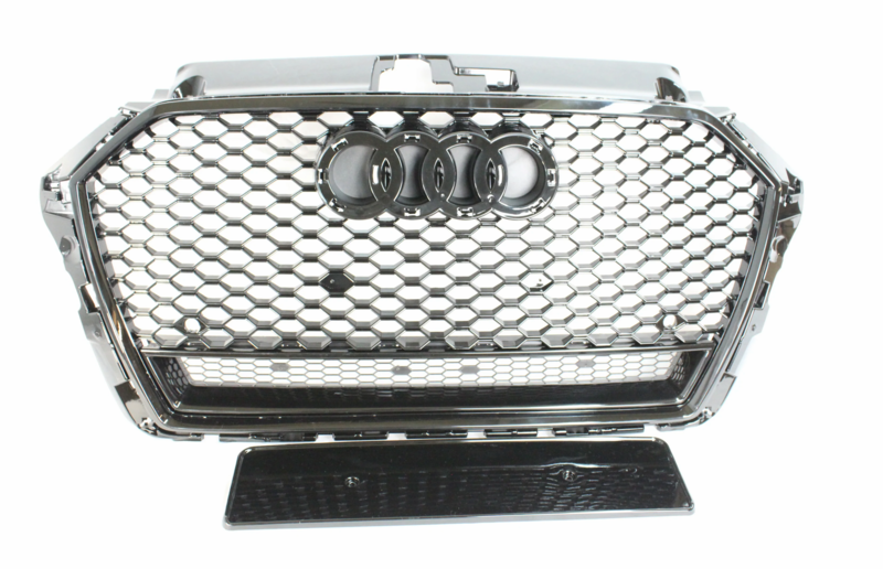 AUDI A3 S3 8V 2017-2020 ON ALL BLACK HONEYCOMB GRILLE