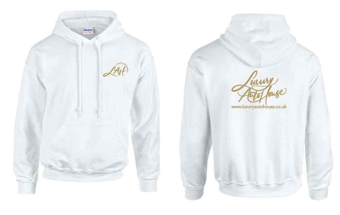 LAH Premium Classic White &amp; Gold Hoodie (Uni-Sex)