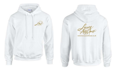 LAH Premium Classic White &amp; Gold Hoodie (Uni-Sex)