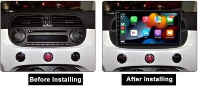 Fiat 500 2007-2014  Carplay Android 9″ Touch Screen Multimedia Player