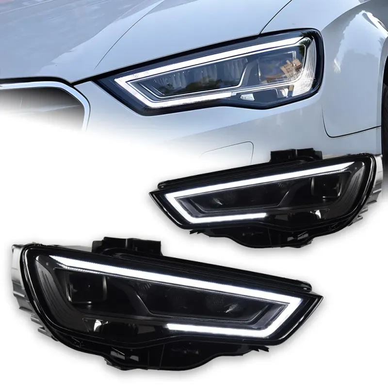 Audi A3 Headlights 2014-2016 A3 8V LED Headlight Projector Lens &amp; DRL