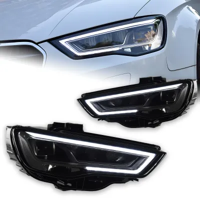 Audi A3 Headlights 2014-2016 A3 8V LED Headlight Projector Lens &amp; DRL