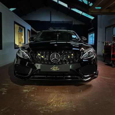 MERCEDES W205 C CLASS 2014-2018 BLACK GRILLE (WITHOUT CAMERA)