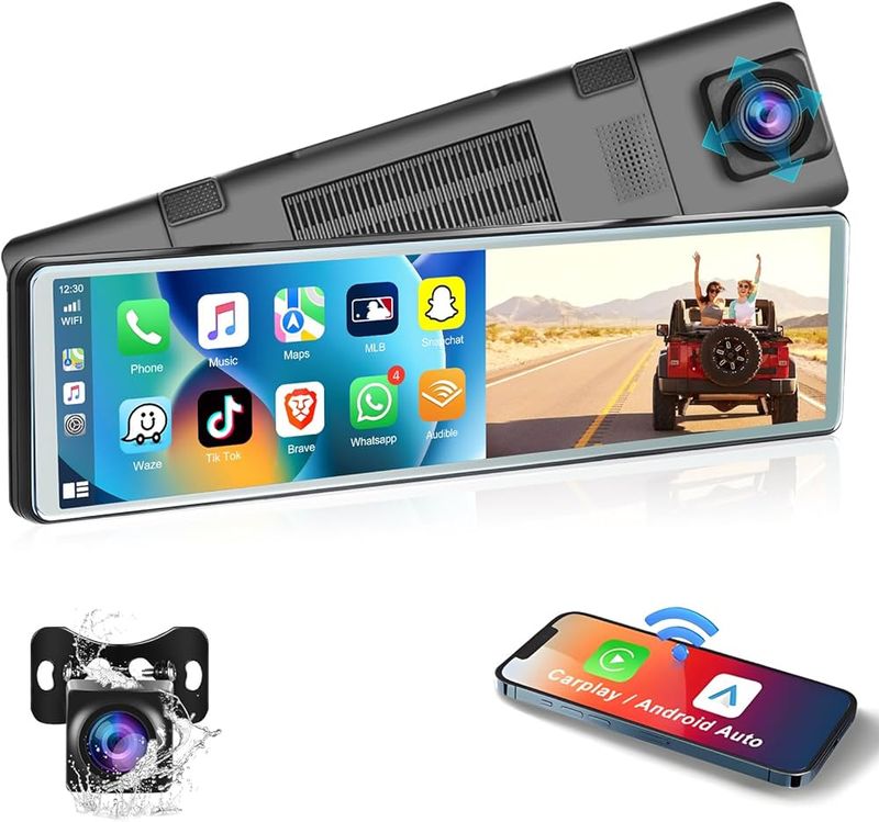 Smart 11.2" Carplay Dashcam Mirror Package