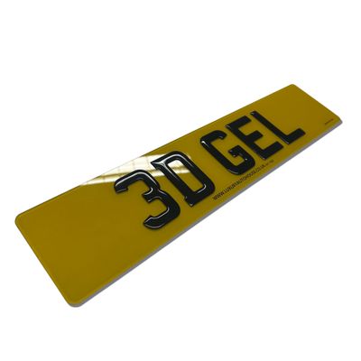 3D Gel Standard UK Legal Number Plate 3D Gel Standard UK Legal Number Plate
