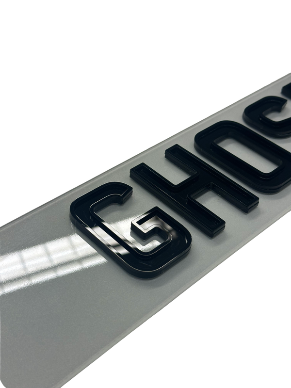 4d Ghost Acrylic Standard UK Legal Number Plate