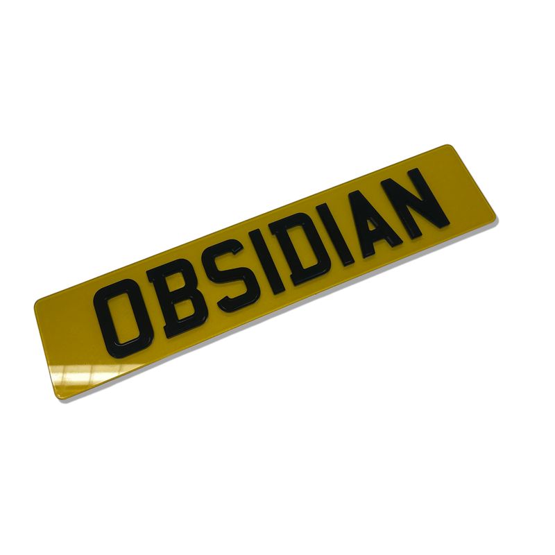 4d Obsidian Acrylic Standard UK Legal Number Plate