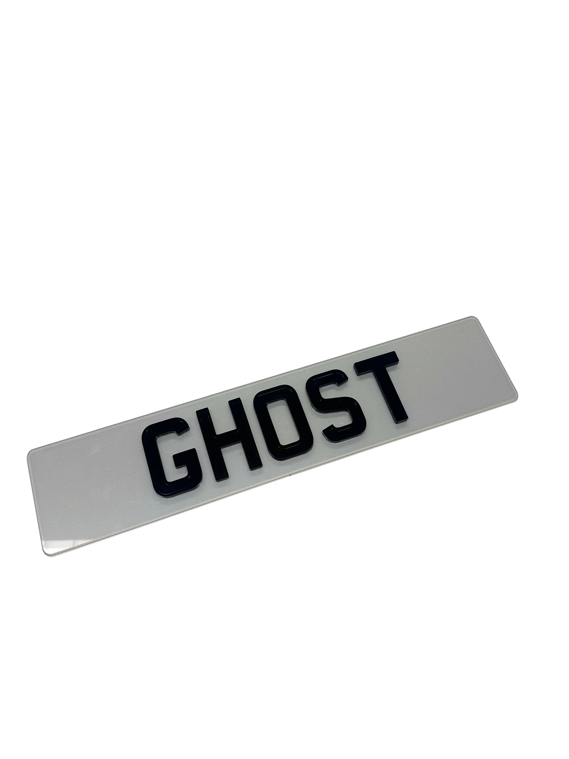 4d Ghost Acrylic Standard UK Legal Number Plate