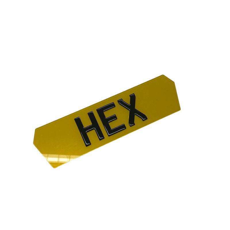 HEX 2D 3D 4D UK Legal Number Plate