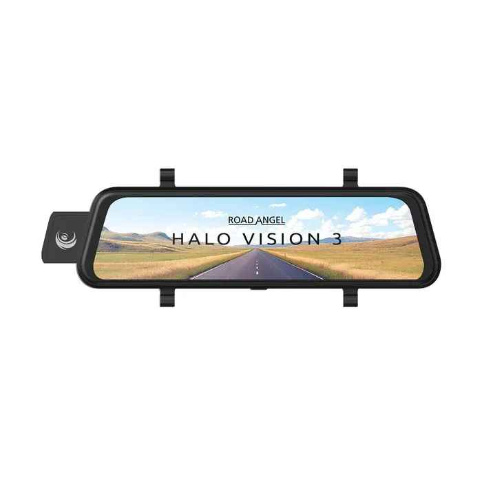 Road Angel Halo Vision 3 2160P 4K Mirror Dual Dash Cam with 10" Anti-glare LCD Touch Screen &amp; Dual Parking Mode