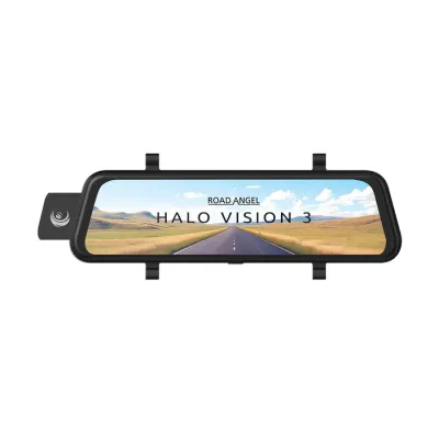 Road Angel Halo Vision 3 2160P 4K Mirror Dual Dash Cam with 10" Anti-glare LCD Touch Screen &amp; Dual Parking Mode