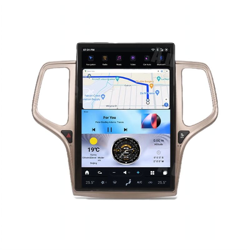 Jeep Grand Cherokee 2014-2020 Tesla Style 14.5″  Wireless CarPlay &amp; Android Auto Multimedia Screen