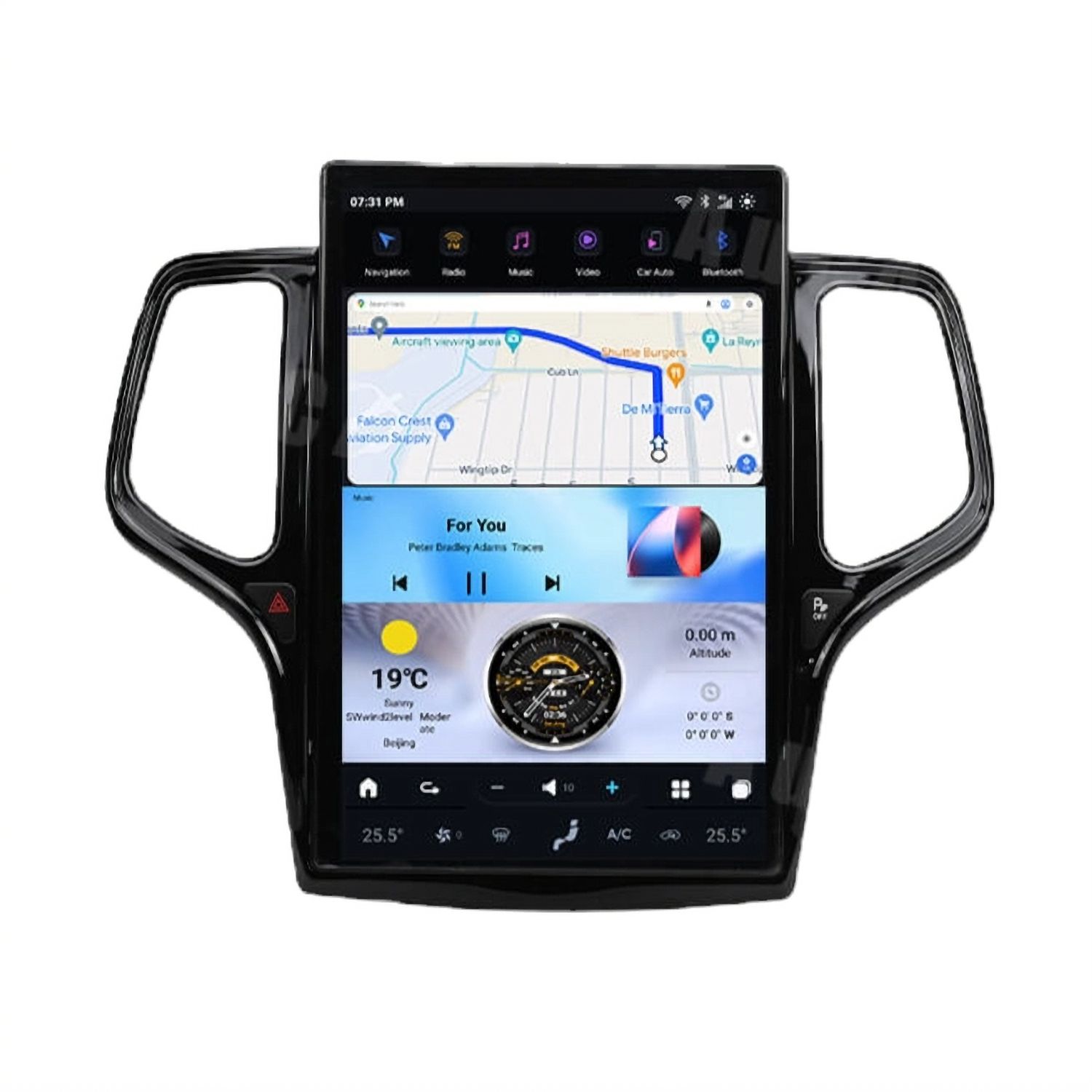 Jeep Grand Cherokee 2014-2020 Tesla Style 14.5″  Wireless CarPlay &amp; Android Auto Multimedia Screen