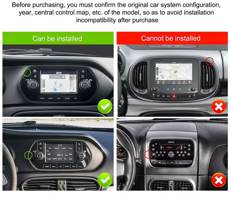 Fiat Tipo Egea 2015 - 2023  Carplay Android 7″ Touch Screen Multimedia Player