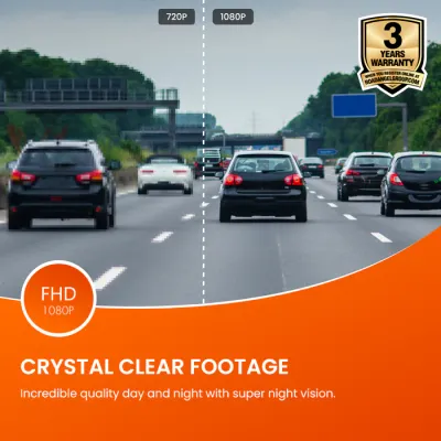 2025 Halo Start 2 1080p Full HD Compact Dash Cam With Quick Release Mount