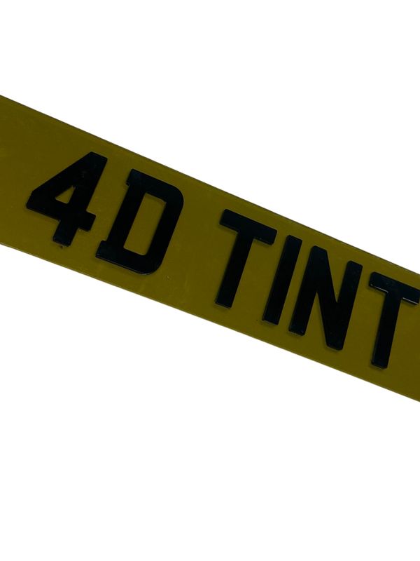 4D 3mm Acrylic Standard UK Legal Number Plate
